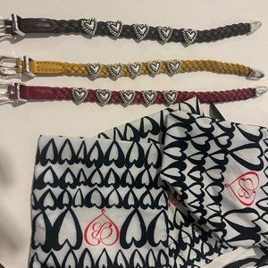 Roped Heart Braid Bandit Brown Leather Bracelet-set of 3